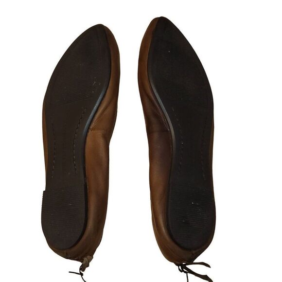 Frye Company Regina Ballet Flats Women Sz 6 M Brown Leather Designer - Picture 7 of 9